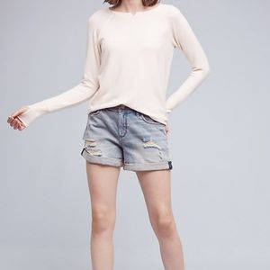 Anthropologie • Pilcro and the Letterpress Distressed Cutoff Shorts Size 27